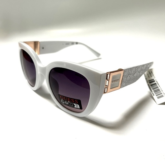 New Original GUESS Cat Eye Sunglasses GO00050 Acetate White Embossed Logo main image 4